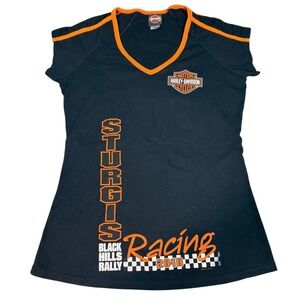 Harley-Davidson Sturgis 2010 Black Hills
Rally Racing T-Shirt Women 2X USA